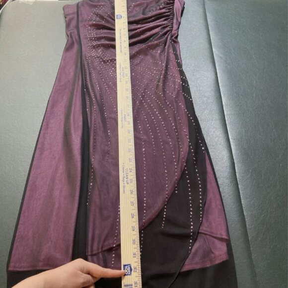 Vintage Byer Too Womens Beaded Mesh Midi Dress Size M Whimsigoth Vamp Goth Y2K - Picture 14 of 16